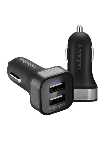 Автозарядка Spigen Dual Port USB F24QC 4.8A