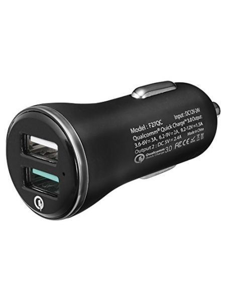 Автозарядка универсальная Spigen F27QC 2 USB порта 