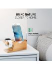Apple Watch+iPhone Stand S370 Bamboo Wood , 000ST20295