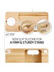 Apple Watch+iPhone Stand S370 Bamboo Wood , 000ST20295