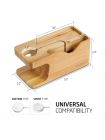 Apple Watch+iPhone Stand S370 Bamboo Wood , 000ST20295