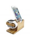 Apple Watch+iPhone Stand S370 Bamboo Wood , 000ST20295