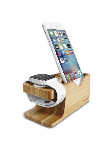 Apple Watch+iPhone Stand S370 Bamboo Wood Apple Watch+iPhone Stand S370 Bamboo Wood