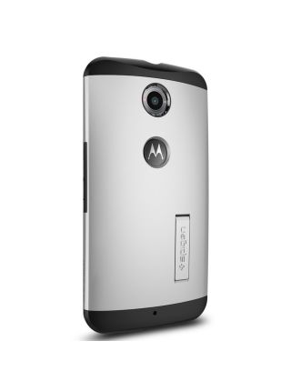 Чехол Spigen Slim Armor для Motorola Nexus 6, Satin Silver