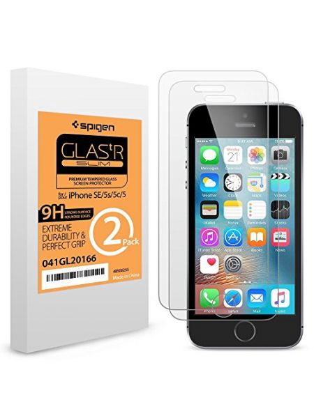 Защитное стекло Spigen iPhone 5, 2шт Защитное стекло Spigen iPhone 5, 2шт