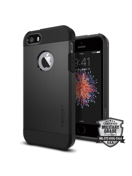 Чехол Spigen Tough Armor для iPhone SE/5S/5, Black