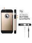 Чехол Spigen Tough Armor для iPhone SE/5S/5, Champagne Gold, 041CS20252