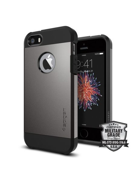 Чехол Spigen Tough Armor для iPhone SE/5S/5, Gunmetal
