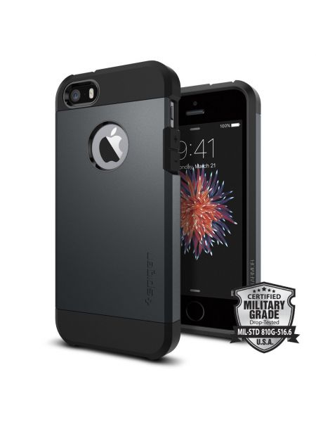 Чехол Spigen Tough Armor для iPhone SE/5S/5, Metal Slate Чехол Spigen Tough Armor для iPhone SE/5S/5, Metal Slate
