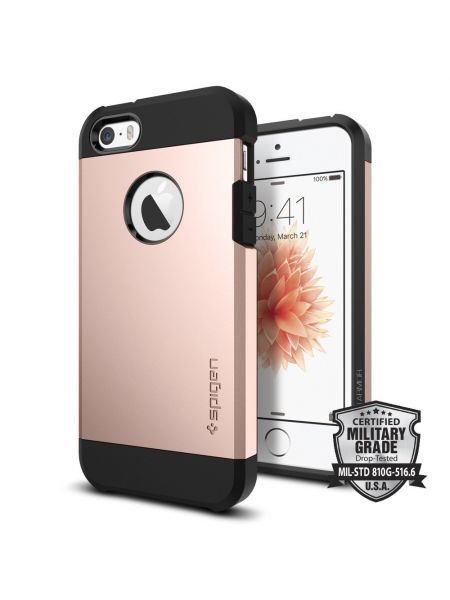 Чехол Spigen Tough Armor для iPhone SE/5S/5, Rose Gold