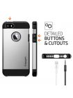 Чехол Spigen Tough Armor для iPhone SE/5S/5, Satin Silver, 041CS20251