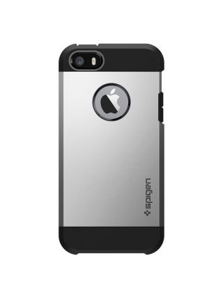 Чехол Spigen Tough Armor для iPhone SE/5S/5, Satin Silver
