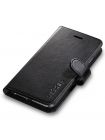 Книжка-чехол Spigen Wallet S для iPhone 6S/6, Black Leather , SGP11556