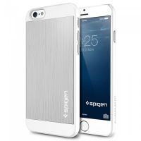 Чехол Spigen Aluminum Fit для iPhone 6S/6, Satin Silver 