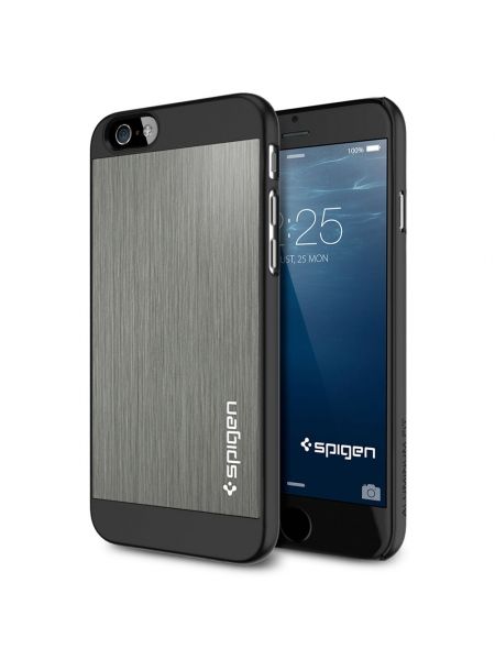 Чехол Spigen Aluminum Fit для iPhone 6S/6, Space Gray 
