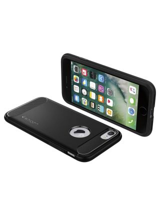 Чехол Spigen для iPhone 7 Rugged Armor, Black Чехол Spigen для iPhone 7 Rugged Armor, Black