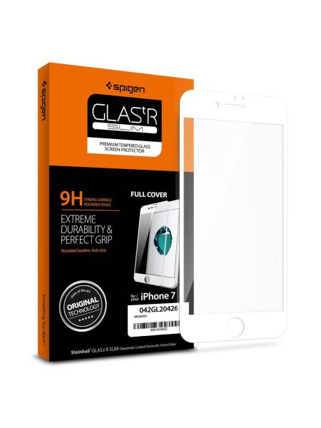 Защитное стекло для iPhone 7 Full Cover, White 
