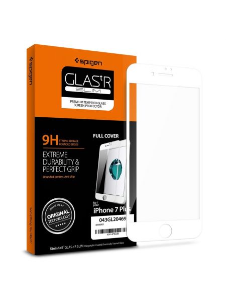 Защитное стекло для iPhone 7 Plus Full Cover, White