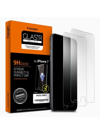 Защитное закаленное стекло для iPhone 7 Plus GLAS.tR SLIM HD (2шт), 042GL20803