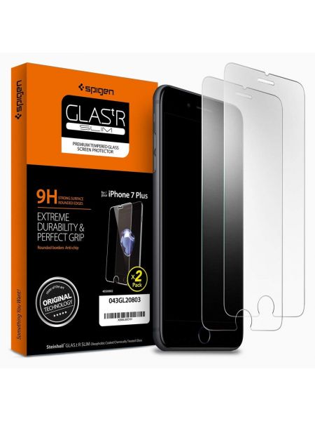Защитное стекло Spigen для iPhone 7 Plus, 2шт.