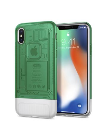 Чехол Spigen для iPhone X Classic C1, Sage , 057CS23196