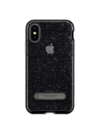 Чехол Spigen для iPhone X/XS Crystal Hybrid Glitter, Space Quartz 