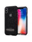 Чехол Spigen для iPhone X/XS Crystal Hybrid Glitter, Space Quartz , 057CS22148