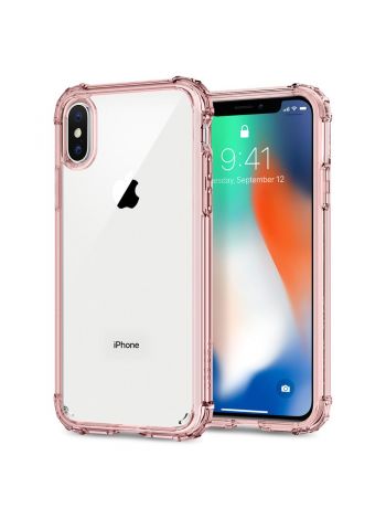 Чехол Spigen для iPhone X/XS Crystal Shell, Rose Crystal , 057CS22143