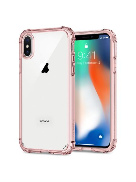 Чехол Spigen для iPhone X/XS Crystal Shell, Rose Crystal 