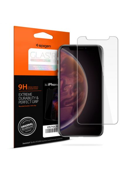 Защитное стекло Spigen для iPhone X/XS GLAS.tR SLIM HD 