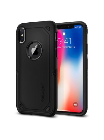 Чехол Spigen для iPhone X/XS Hybrid Armor, Black , 057CS22349