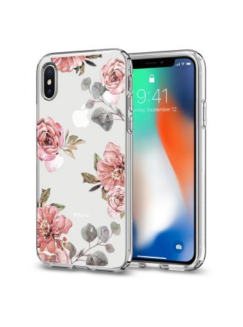 Чехол Spigen для iPhone X/XS Liquid Crystal Aquarelle, Rose , 057CS22623
