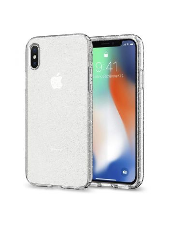 Чехол Spigen для iPhone X/XS Liquid Crystal Glitter, Crystal Quartz, 057CS22122
