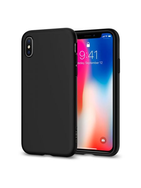 Чехол Spigen для iPhone X/XS Liquid Crystal, Matte Black