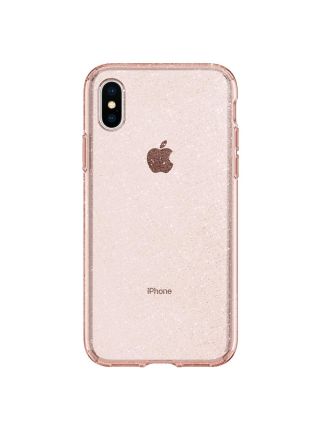 Чехол Spigen для iPhone X/XS Liquid Crystal Glitter, Rose Quartz 