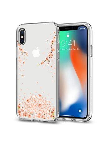 Чехол Spigen для iPhone X/XS Liquid Crystal Blossom, Crystal Clear, 057CS22121
