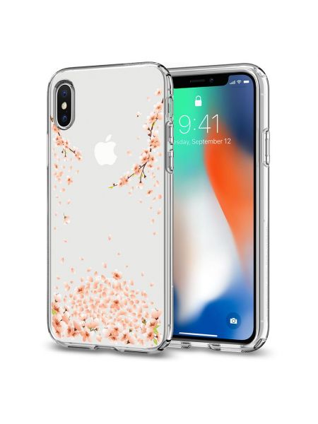 Чехол Spigen для iPhone X/XS Liquid Crystal Blossom, Crystal Clear