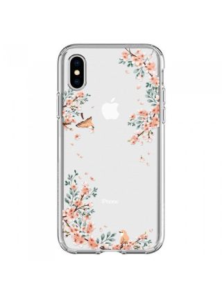 Чехол Spigen для iPhone X/XS Liquid Crystal Blossom, Nature