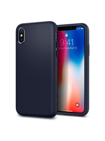 Чехол Spigen для iPhone X Liquid Air, Midnight Blue, 057CS22124