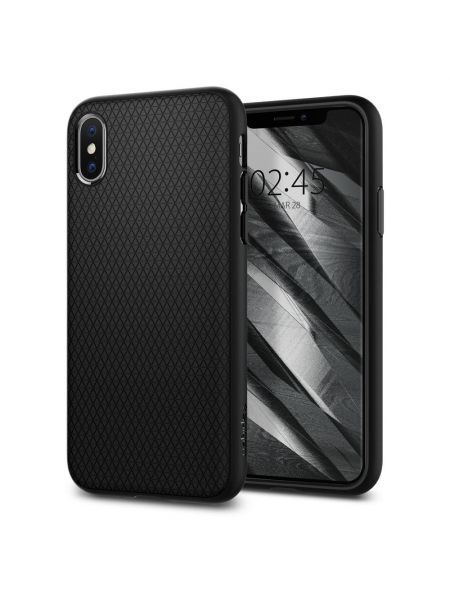 Чехол Spigen для iPhone X/XS Liquid Air, Black Чехол Spigen для iPhone X/XS Liquid Air, Black