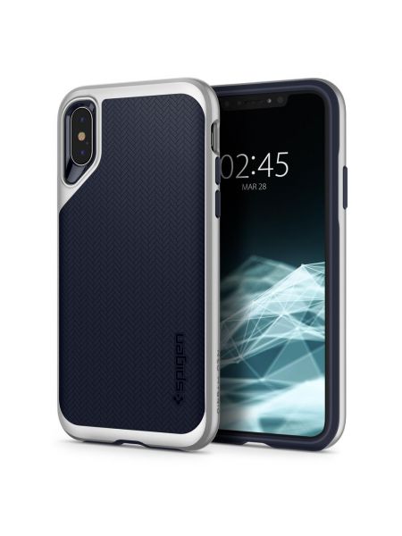 Чехол Spigen для iPhone X/XS Neo Hybrid, Satin Silver 