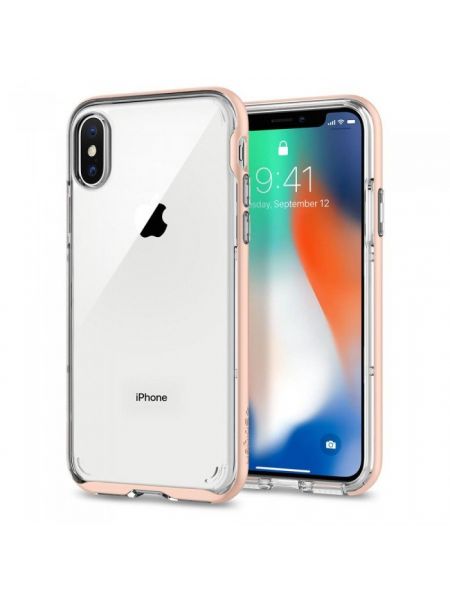 Чехол Spigen для iPhone X/XS Neo Hybrid Crystal, Blush Gold 