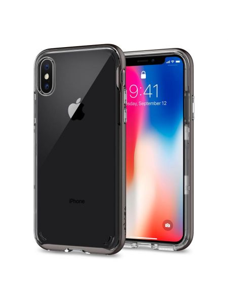 Чехол Spigen для iPhone X/XS Neo Hybrid Crystal, Gunmetal 