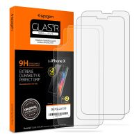 Защитное стекло + защитная пленка Spigen для iPhone X/XS SLIM HD