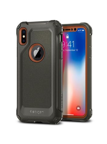 Чехол Spigen для iPhone X/XS Pro Guard, Army Green, 057CS22651