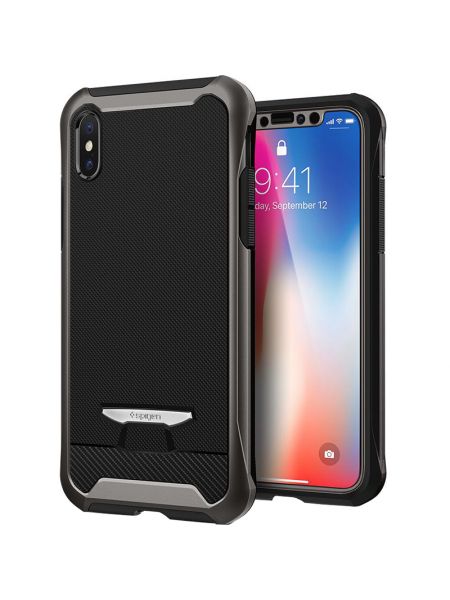 Чехол Spigen для iPhone X/XS Reventon, Gunmetal 