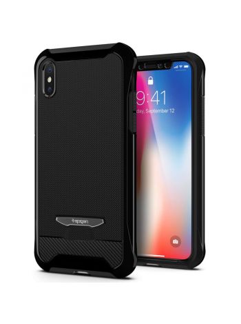Чехол Spigen для iPhone X/XS Reventon, Jet Black , 057CS22650