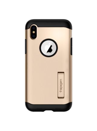 Чехол Spigen для iPhone X/XS Slim Armor, Champagne Gold 