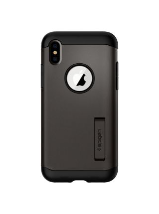 Чехол Spigen для iPhone XS Slim Armor, Gunmetal Чехол Spigen для iPhone XS Slim Armor, Gunmetal