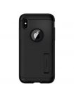 Чехол Spigen для iPhone X Slim Armor, Black, 057CS22138